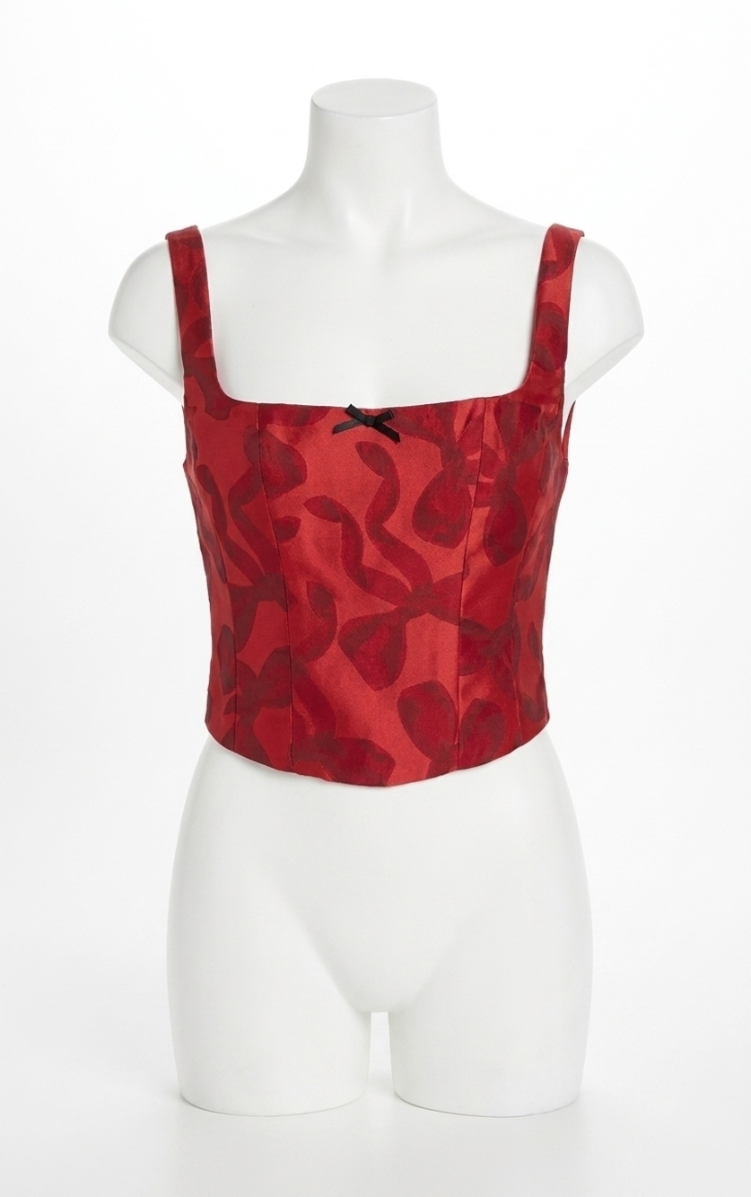 NEW SHOW ME YOUR MUMU kendra crop top in bow what fun